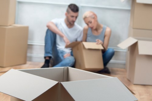 Careful loading of boxes and furniture for a Keston relocation