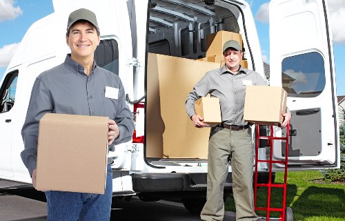 Keston man and van team handling boxes and household items for a local move