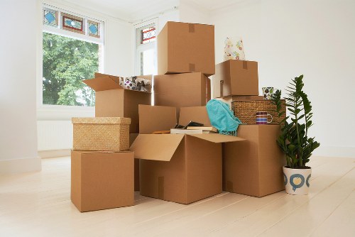 Careful loading of household furniture into a removals van