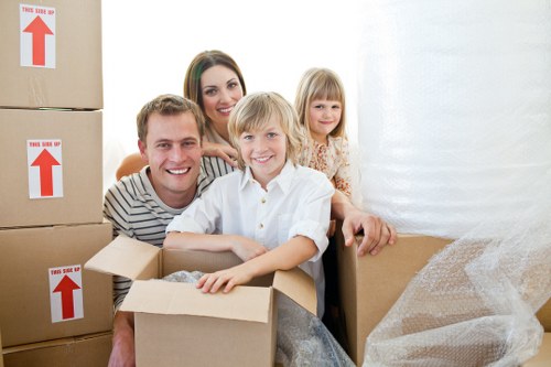 Boxes and household items prepared for a Keston relocation