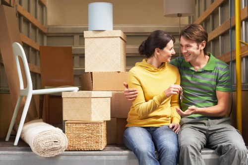 Packing and handling office furniture during a Keston business move